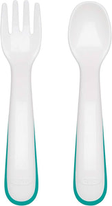 Oxo Tot On-The-Go Plastic Fork & Spoon Set with Travel Case