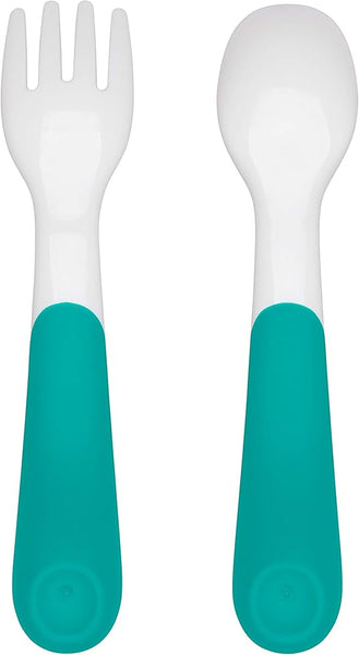 Oxo Tot On-The-Go Plastic Fork & Spoon Set with Travel Case