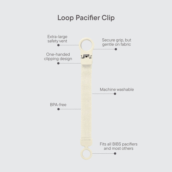 BIBS Pacifier Clip Loop - Blush