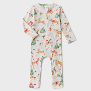 Snuggle Hunny Prancer & Friends Organic Snuggle suit Convertible Romper