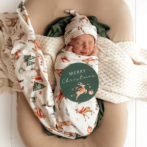 Snuggle Hunny Prancer & Friends Reversible Single Milestone Card