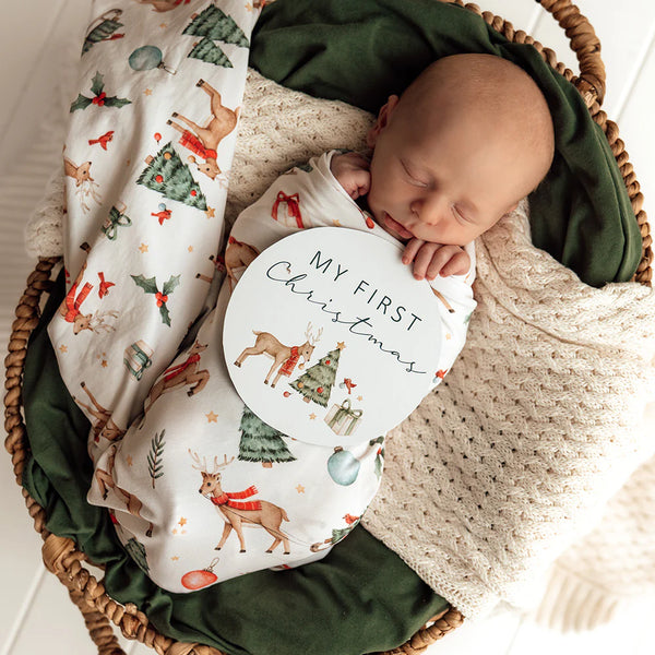 Snuggle Hunny Prancer & Friends Reversible Single Milestone Card