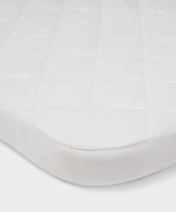 Mamas & Papas Lua Bedside Crib Mattress Protector (87cm x 50cm x 5cm) - White