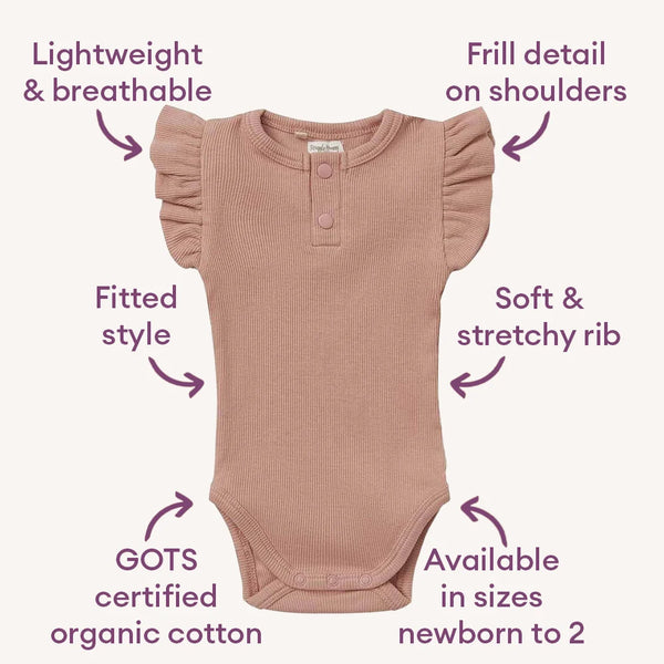 Snuggle Hunny Rose Short Sleeve Bodysuit
