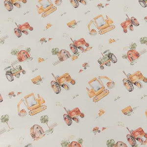 Snuggle Hunny Organic Fitted Cot Sheet - Diggers