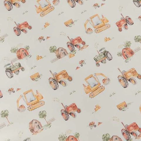 Snuggle Hunny Organic Fitted Cot Sheet - Diggers