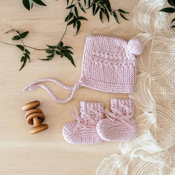 Snuggle Hunny Merino Wool Bonnet & Booties
