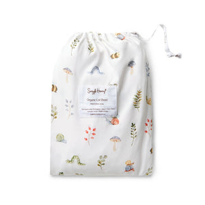 Snuggle Hunny Organic Fitted Cot Sheet - Garden Friends