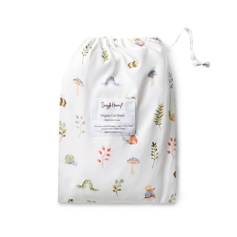 Snuggle Hunny Organic Fitted Cot Sheet - Garden Friends