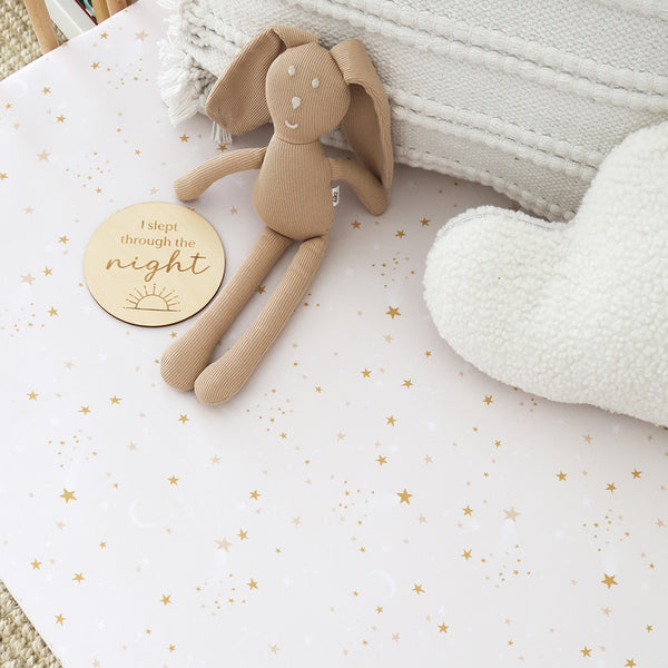 Snuggle Hunny Organic Fitted Cot Sheet - Stardust
