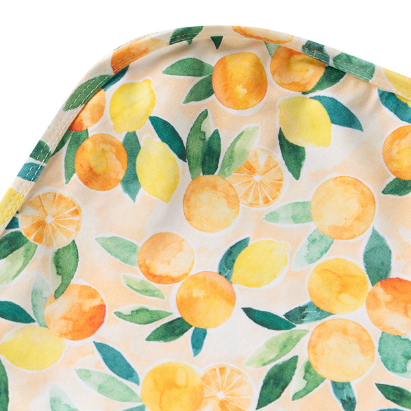 Snuggle Hunny Organic Jersey Wrap & Beanie Set - Sunny Citrus