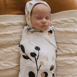 Luna's Treasures Bamboo Jersey Swaddle Wrap - Golden Gum