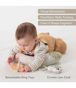 TAF Toys  Ergonomic Tummy Time Pillow with Teether and Rattle