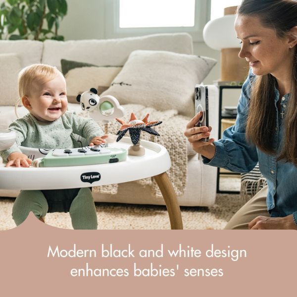 Tiny Love Black & White Décor 5-in-1 Here I Grow Stationary Activity Centre