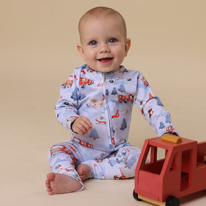 Snuggle Hunny To The Rescue Organic Snugglesuit Convertible Romper