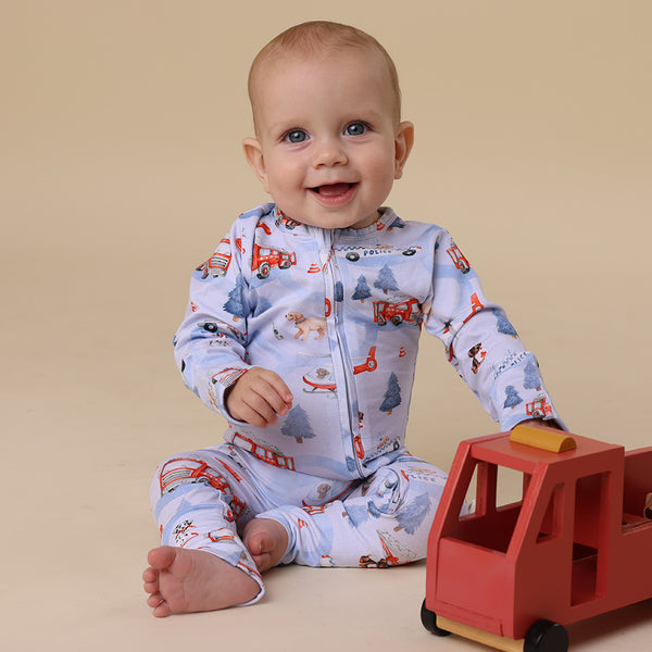 Snuggle Hunny To The Rescue Organic Snugglesuit Convertible Romper