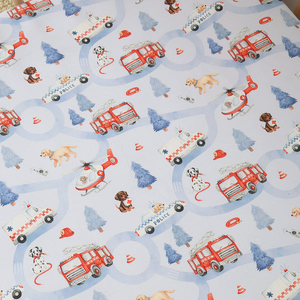 Snuggle Hunny Fitted Bassinet Sheet/Change Mat Cover - To The Rescue