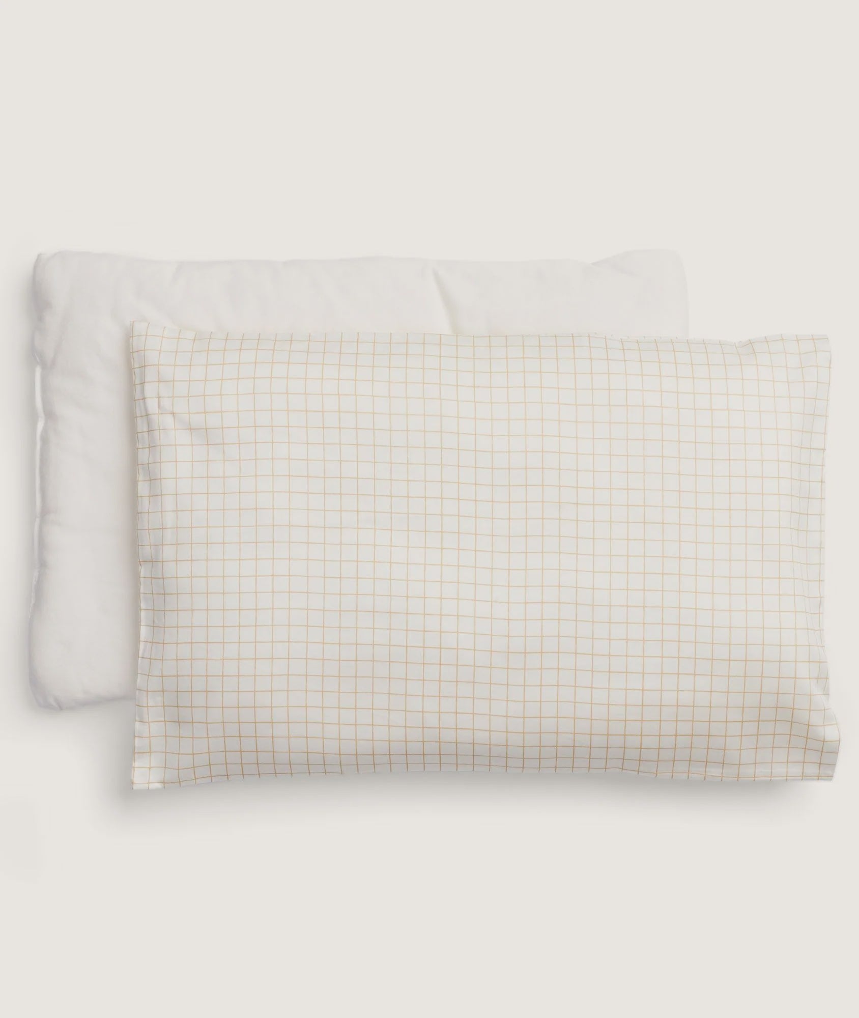 ErgoPouch Toddler Pillow with Case - Caramel Grid