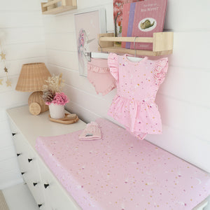Snuggle Hunny Fitted Bassinet Sheet/Change Mat Cover - Twinkle