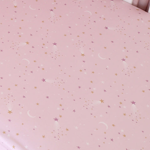Snuggle Hunny Organic Fitted Cot Sheet - Twinkle