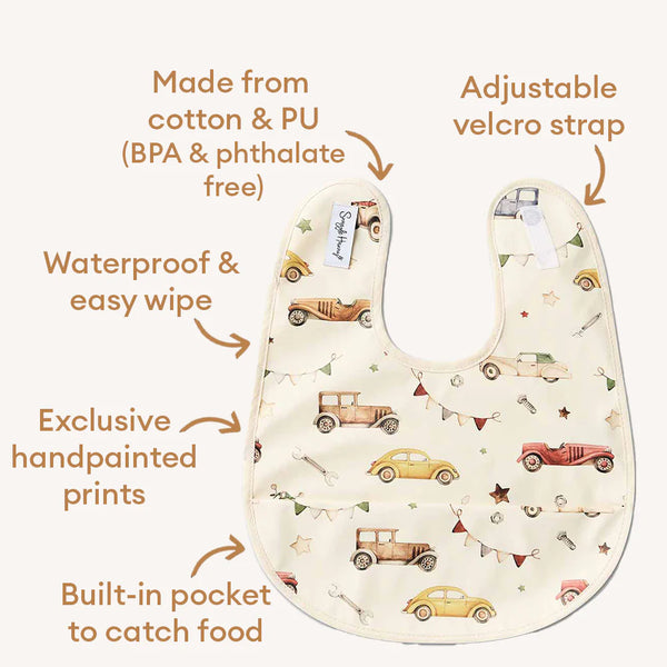 Snuggle Hunny Snuggle Bib - Vintage Cars