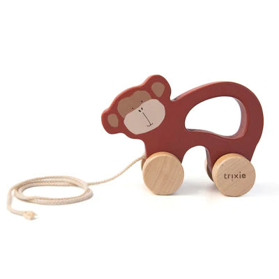 Trixie Wooden Pull Along Toy - Mr. Monkey