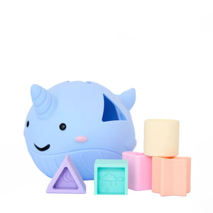 Jellystone Designs Narwhal Shape Sorter - Pastel