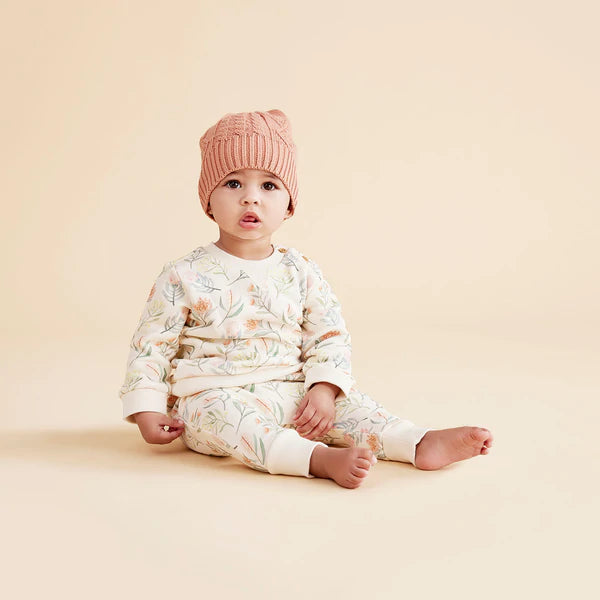 Wilson & Frenchy Knitted Cable Hat - Cream Tan