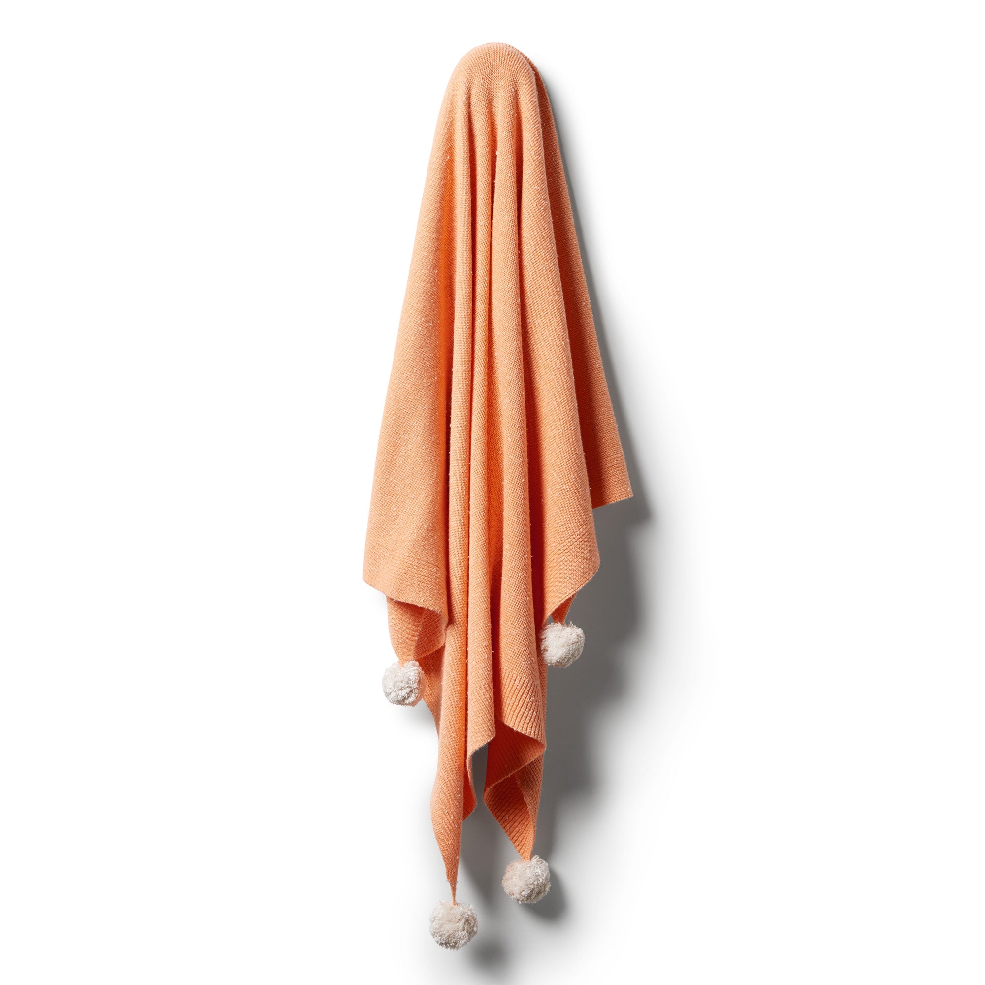 Wilson & Frenchy Knitted Blanket - Apricot Fleck