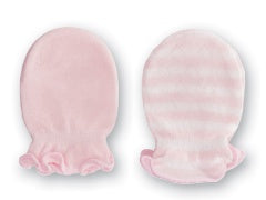 Playette Bamboo Newborn Mittens 2pk - Pink