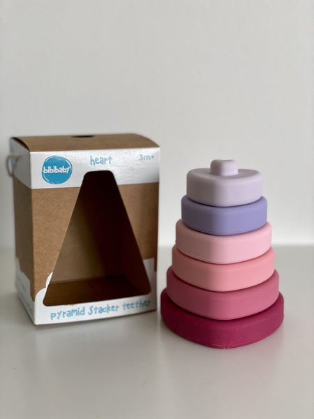 Bibi Pyramid Stacker Heart - Pinks