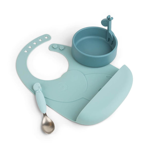 Done by Deer Peekaboo First Meal Set Deer Friends Blue