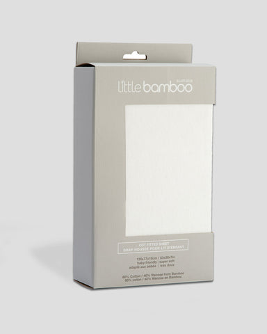 Little Bamboo Jersey Fitted Cot Sheet - Natural