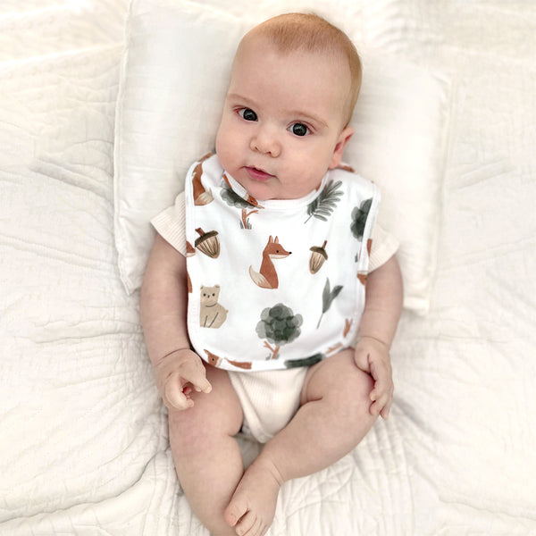 Living Textiles 2pk Baby Bibs - Forest Retreat