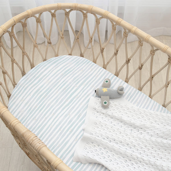 Living Textiles 2pk Bassinet Fitted Sheets - Up Up & Away