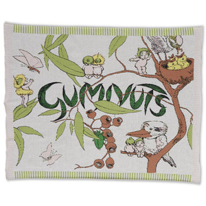 Kip & Co Gumnuts Knitted Cotton Baby Blanket
