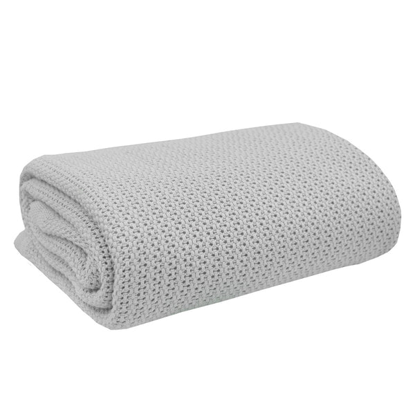 Living Textiles Organic Bassinet/cradle Cellular Blanket - Grey