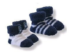 Playette Chenille Bootie Socks 2pk - Navy