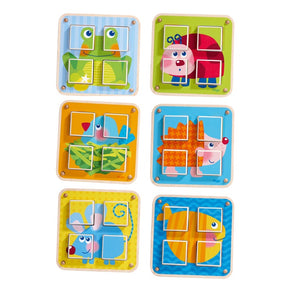 Haba Cubes Puzzle Garden Animals