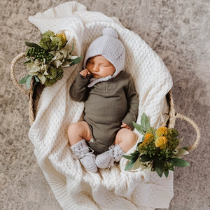 Snuggle Hunny Merino Wool Bonnet & Booties