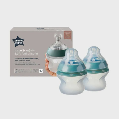 Tommee Tippee Closer to Nature Silicone Baby Bottle 2pk - 150ml