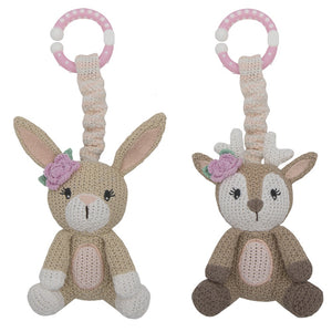 Living Textiles 2pk Stroller Toy - Fawn & Bunny