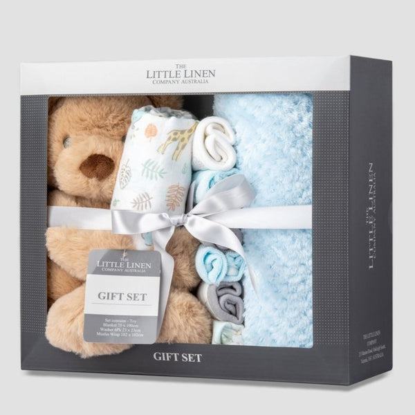 The Little Linen Co Gift Set - Safari Bear