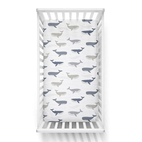 Lolli Living Oceania Fitted Sheet - Whales
