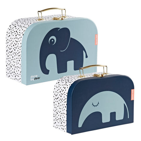 Done by Deer Suitcase Set 2pc Blue