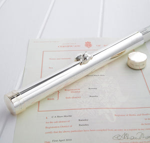 Mamas & Papas Once Upon a Time Silver Plated Certificate Holder