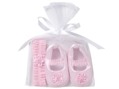 Playette Special Occasion Satin Shoe & Headband Gift Set