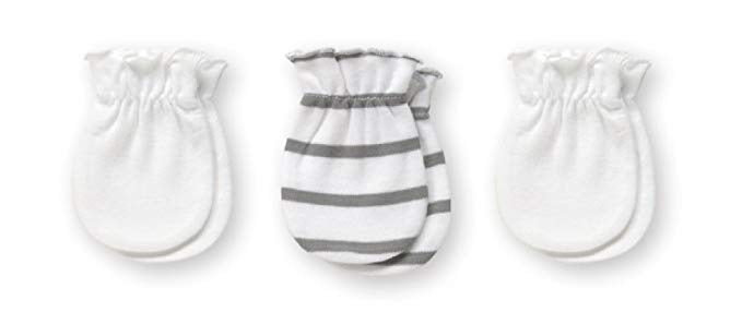 Playette Essential Newborn Mittens 3pk - Grey