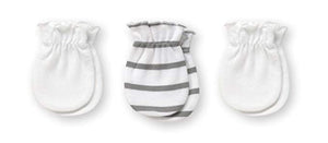 Playette Essential Newborn Mittens 3pk - Grey