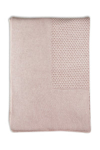 Little Bamboo Textured Knit Blanket - Dusty Rose